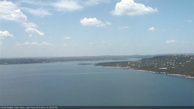 Lake Travis webcam, August 21, 2019 12:40 PM CT