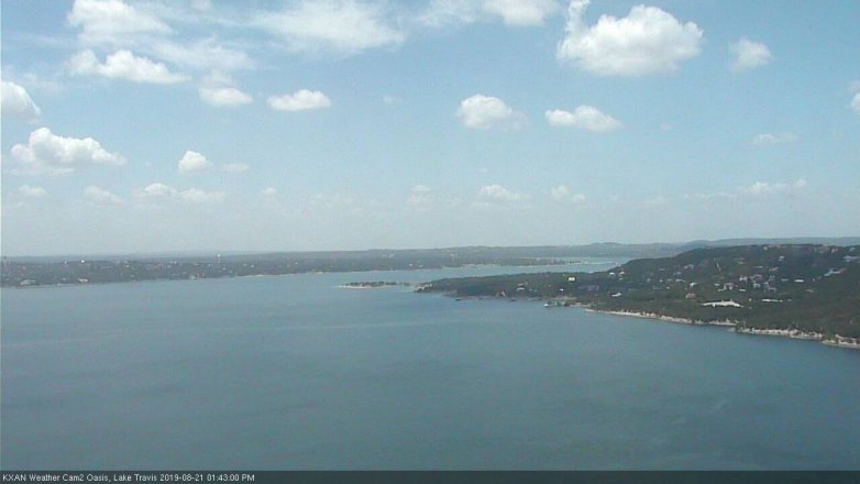 Lake Travis webcam, August 21, 2019 12:45 PM CT