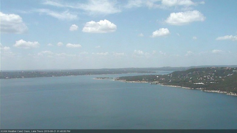 Lake Travis webcam, August 21, 2019 12:50 PM CT