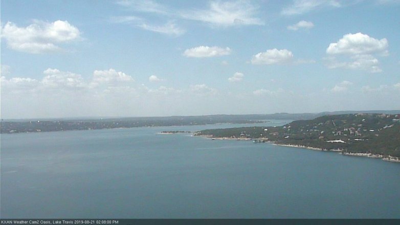 Lake Travis webcam, August 21, 2019 1:10 PM CT