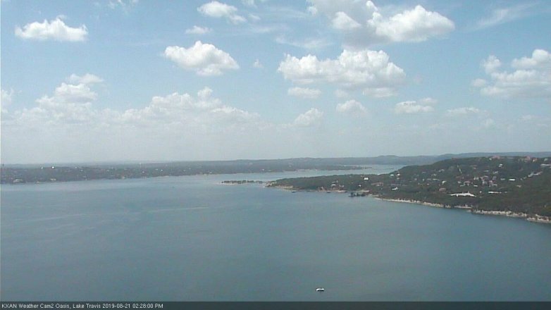 Lake Travis webcam, August 21, 2019 1:30 PM CT