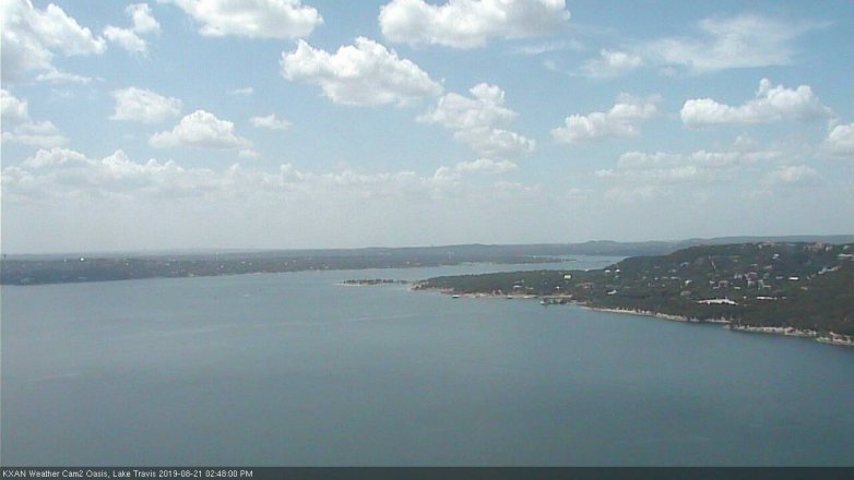 Lake Travis webcam, August 21, 2019 1:50 PM CT