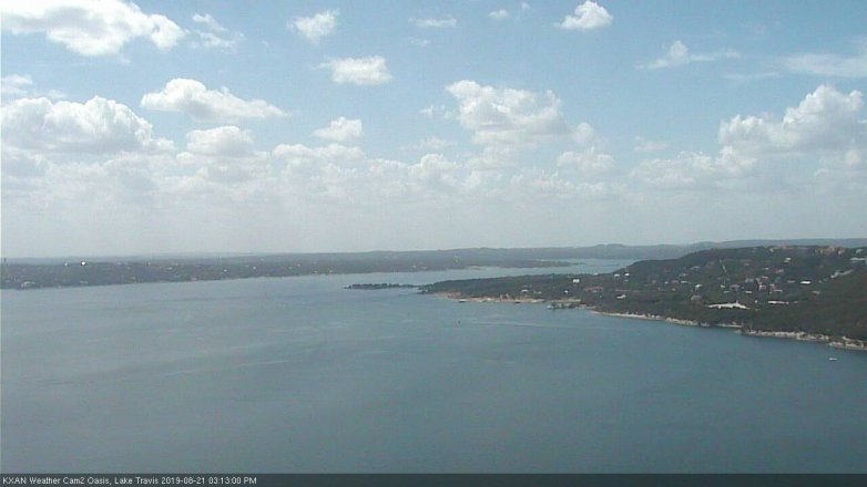 Lake Travis webcam, August 21, 2019 2:15 PM CT