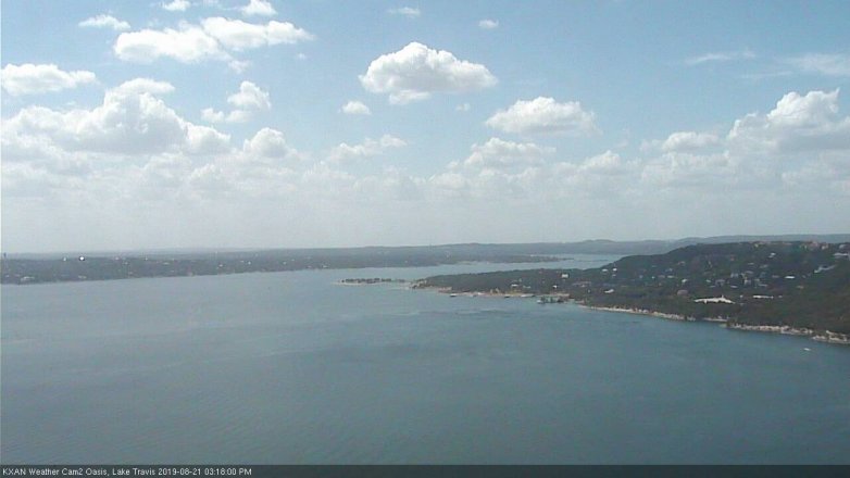 Lake Travis webcam, August 21, 2019 2:20 PM CT
