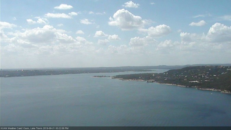 Lake Travis webcam, August 21, 2019 2:25 PM CT