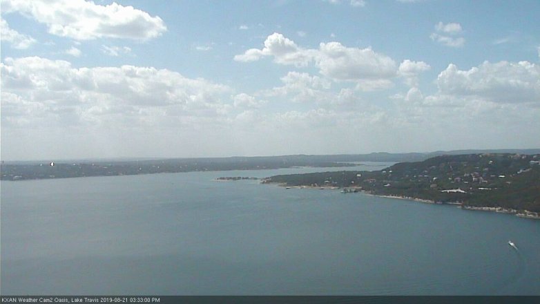 Lake Travis webcam, August 21, 2019 2:35 PM CT
