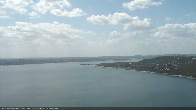 Lake Travis webcam, August 21, 2019 2:40 PM CT