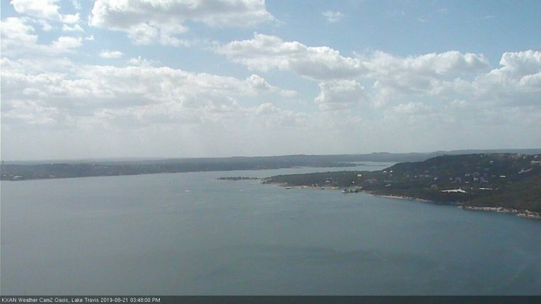 Lake Travis webcam, August 21, 2019 2:50 PM CT