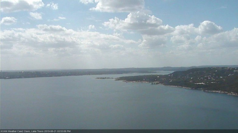 Lake Travis webcam, August 21, 2019 2:55 PM CT