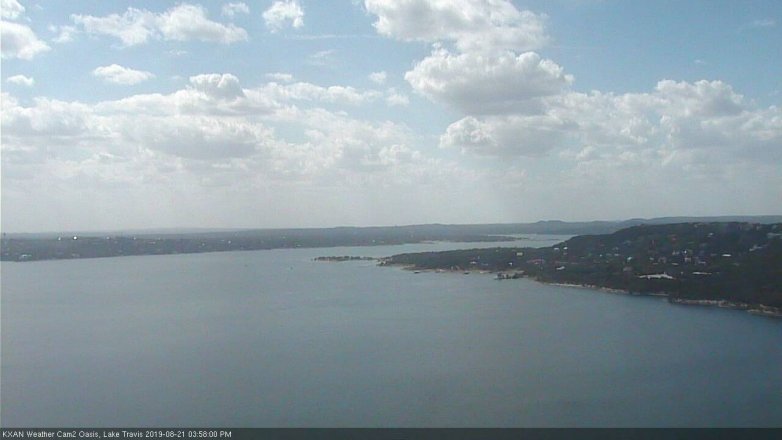 Lake Travis webcam, August 21, 2019 3:00 PM CT