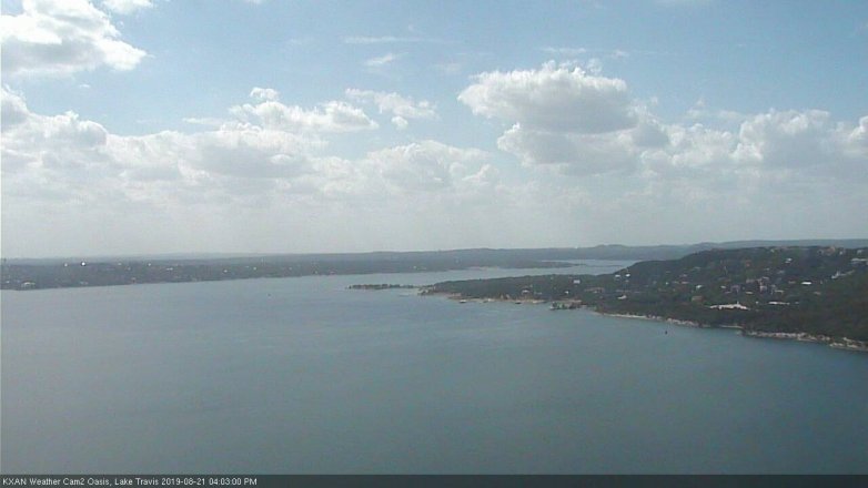 Lake Travis webcam, August 21, 2019 3:05 PM CT