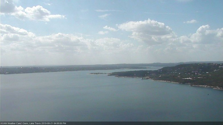 Lake Travis webcam, August 21, 2019 3:10 PM CT