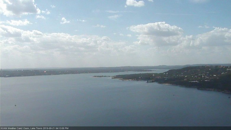Lake Travis webcam, August 21, 2019 3:15 PM CT