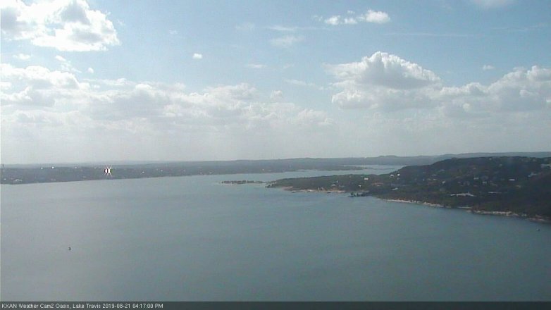Lake Travis webcam, August 21, 2019 3:20 PM CT