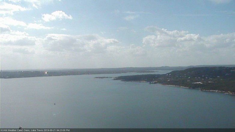 Lake Travis webcam, August 21, 2019 3:25 PM CT