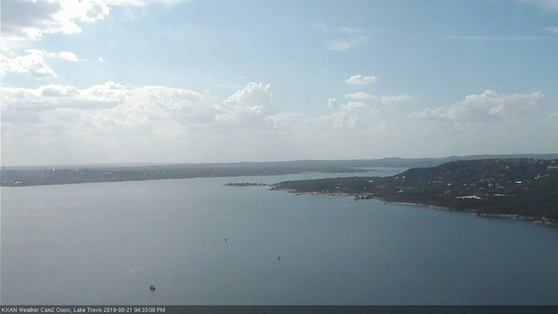 Lake Travis webcam, August 21, 2019 3:35 PM CT