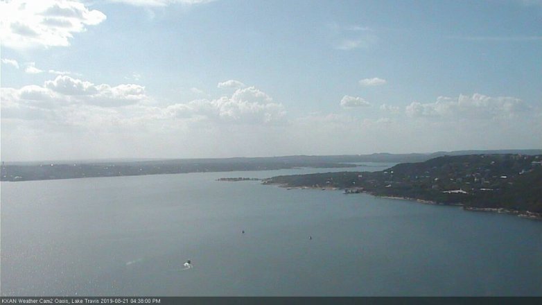 Lake Travis webcam, August 21, 2019 3:40 PM CT