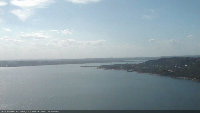 Lake Travis webcam, August 21, 2019 3:55 PM CT