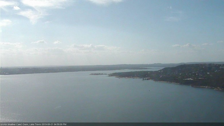 Lake Travis webcam, August 21, 2019 4:00 PM CT