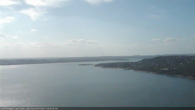 Lake Travis webcam, August 21, 2019 4:05 PM CT