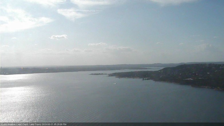 Lake Travis webcam, August 21, 2019 4:30 PM CT