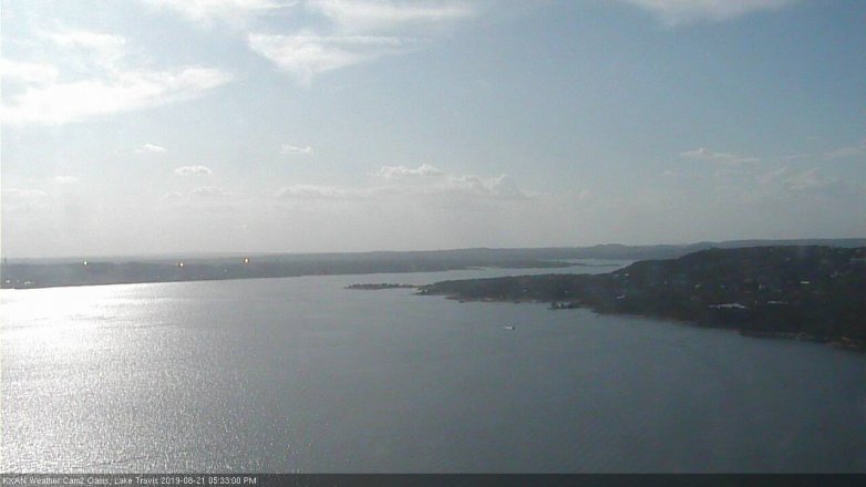Lake Travis webcam, August 21, 2019 4:35 PM CT