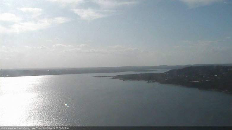 Lake Travis webcam, August 21, 2019 4:40 PM CT