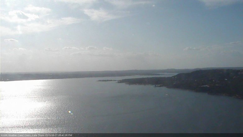 Lake Travis webcam, August 21, 2019 4:45 PM CT