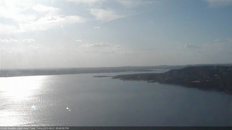 Lake Travis webcam, August 21, 2019 4:50 PM CT