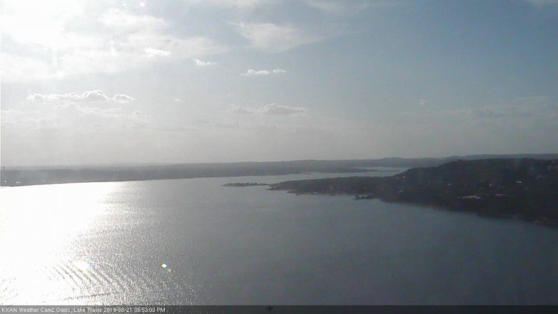 Lake Travis webcam, August 21, 2019 4:55 PM CT