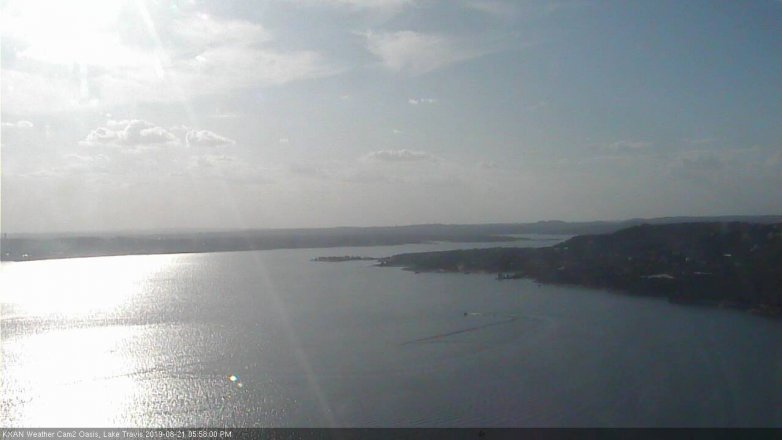 Lake Travis webcam, August 21, 2019 5:00 PM CT
