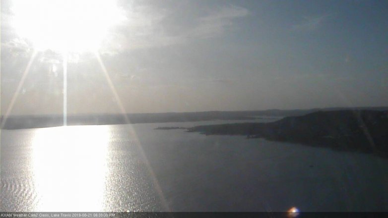 Lake Travis webcam, August 21, 2019 5:40 PM CT