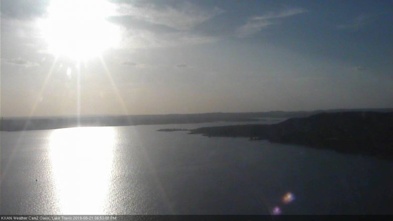Lake Travis webcam, August 21, 2019 5:55 PM CT