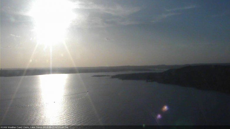 Lake Travis webcam, August 21, 2019 6:05 PM CT