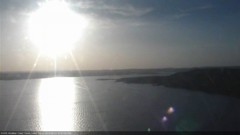 Lake Travis webcam, August 21, 2019 6:10 PM CT