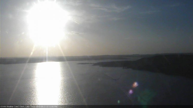 Lake Travis webcam, August 21, 2019 6:15 PM CT