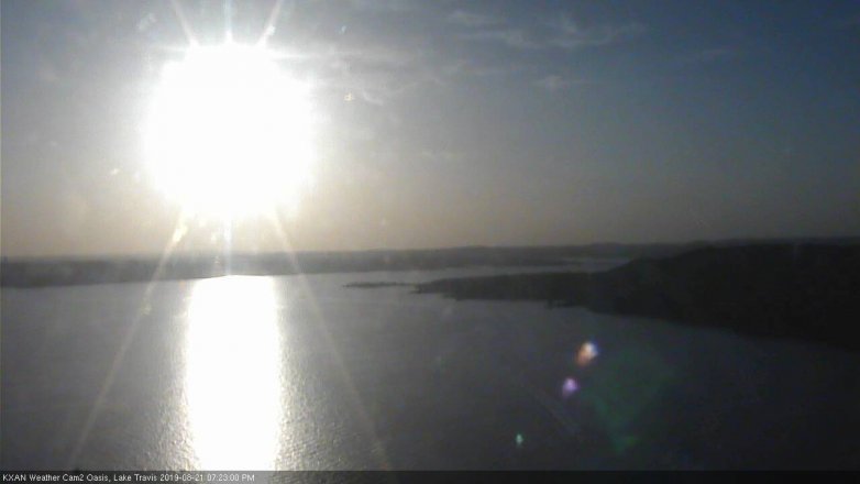 Lake Travis webcam, August 21, 2019 6:25 PM CT