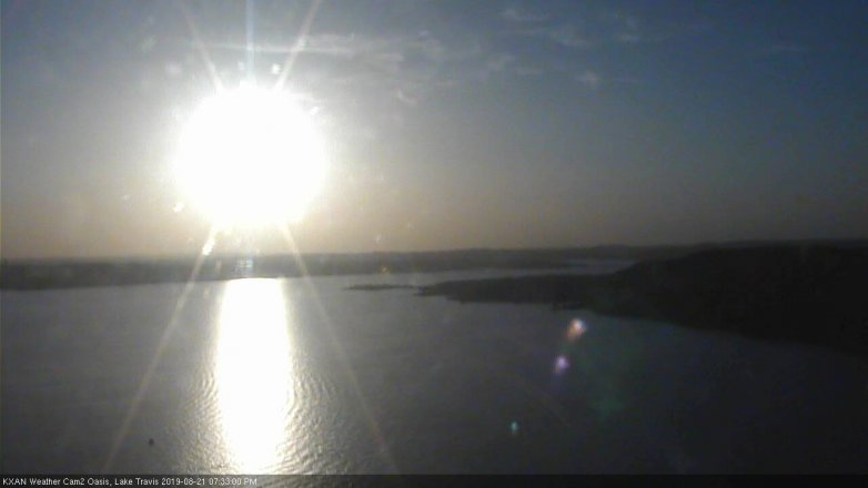 Lake Travis webcam, August 21, 2019 6:35 PM CT