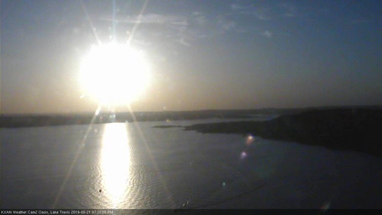 Lake Travis webcam, August 21, 2019 6:40 PM CT