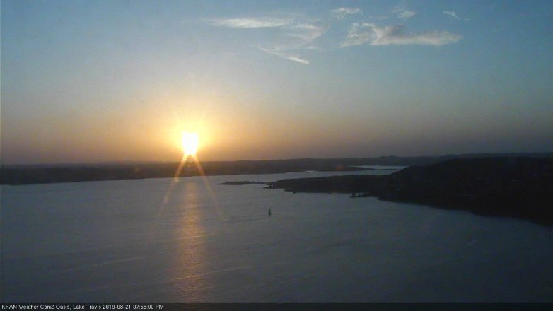 Lake Travis webcam, August 21, 2019 7:00 PM CT