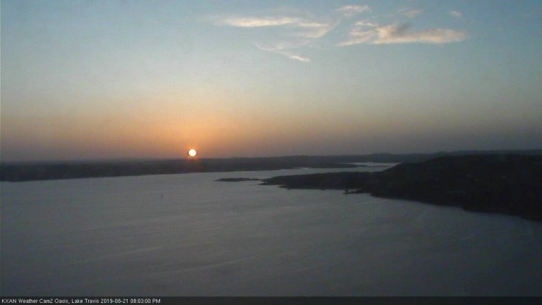 Lake Travis webcam, August 21, 2019 7:05 PM CT
