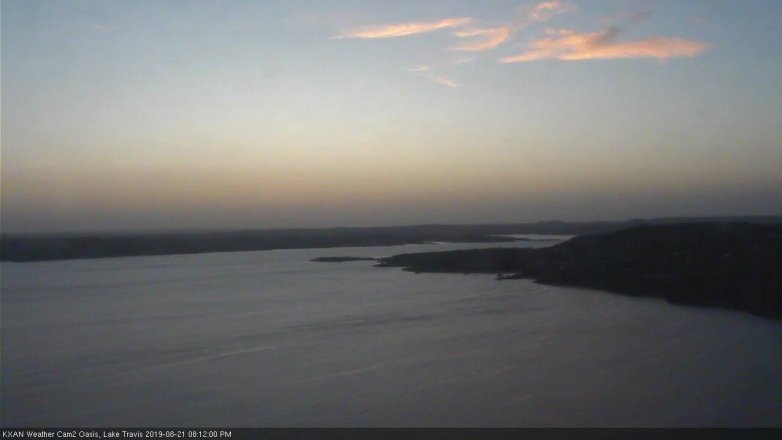 Lake Travis webcam, August 21, 2019 7:15 PM CT