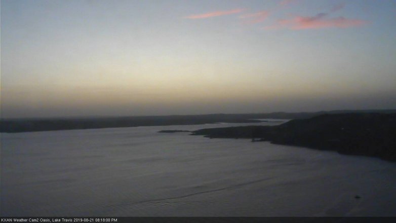 Lake Travis webcam, August 21, 2019 7:20 PM CT