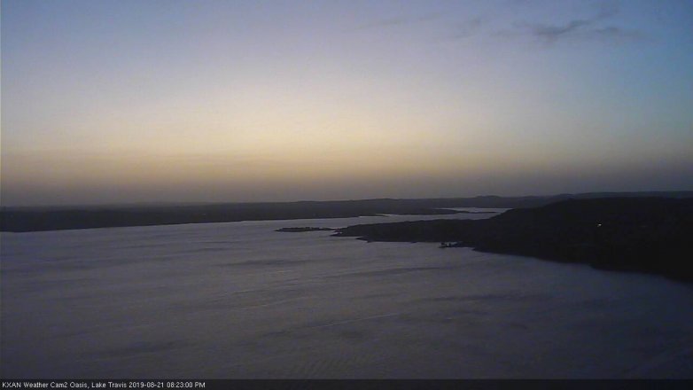 Lake Travis webcam, August 21, 2019 7:25 PM CT