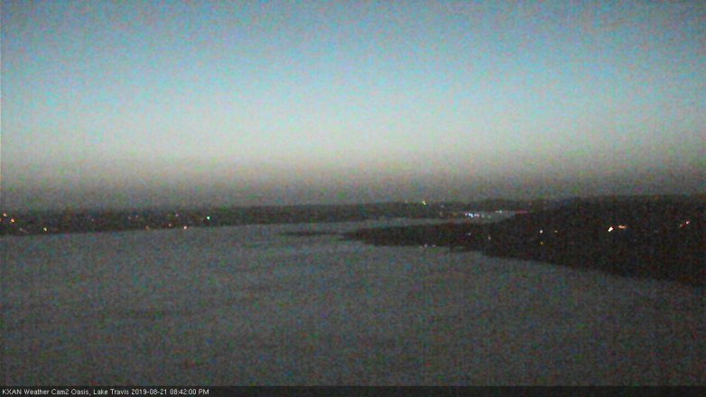 Lake Travis webcam, August 21, 2019 7:45 PM CT