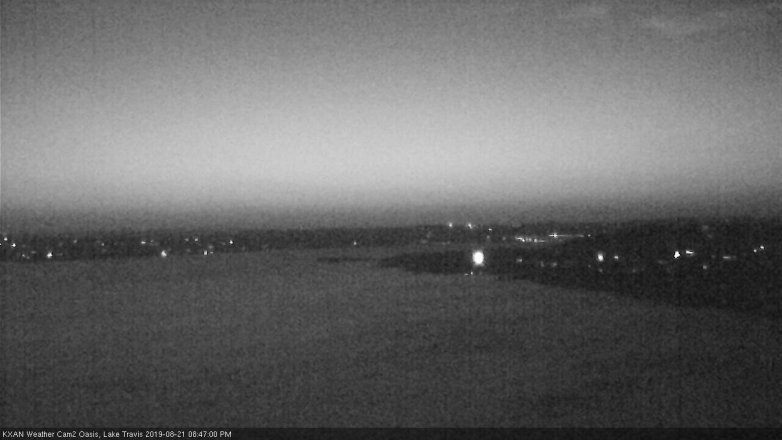 Lake Travis webcam, August 21, 2019 7:50 PM CT