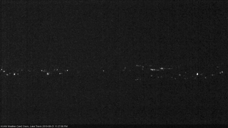 Lake Travis webcam, August 21, 2019 10:30 PM CT