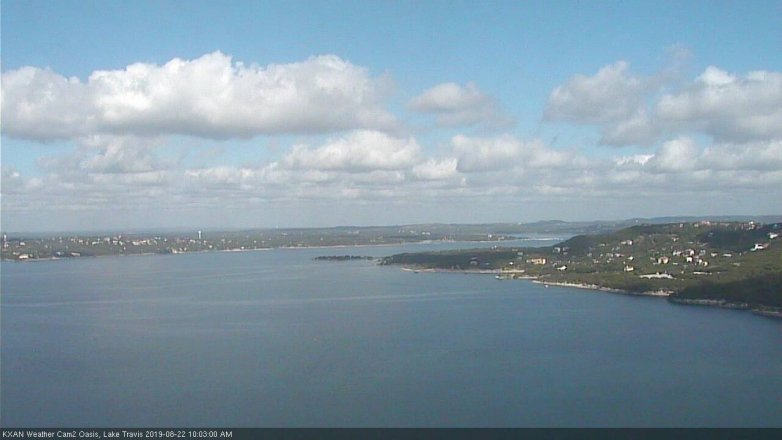 Lake Travis webcam, August 22, 2019 9:05 AM CT