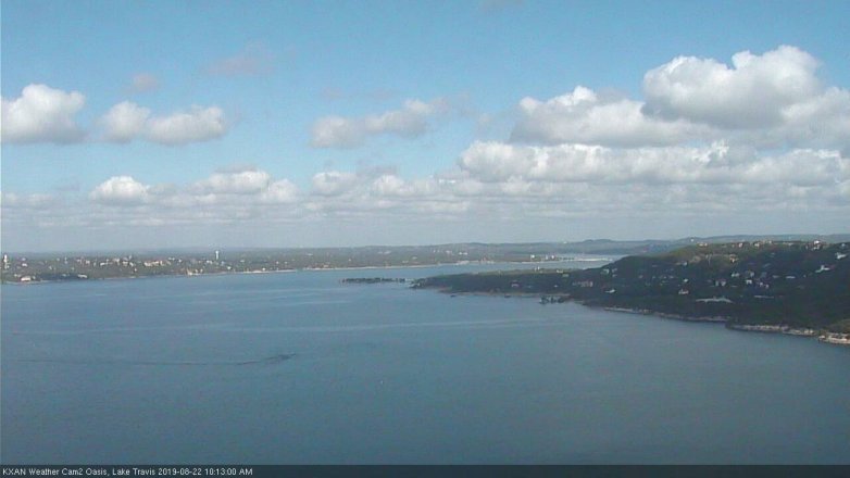 Lake Travis webcam, August 22, 2019 9:15 AM CT