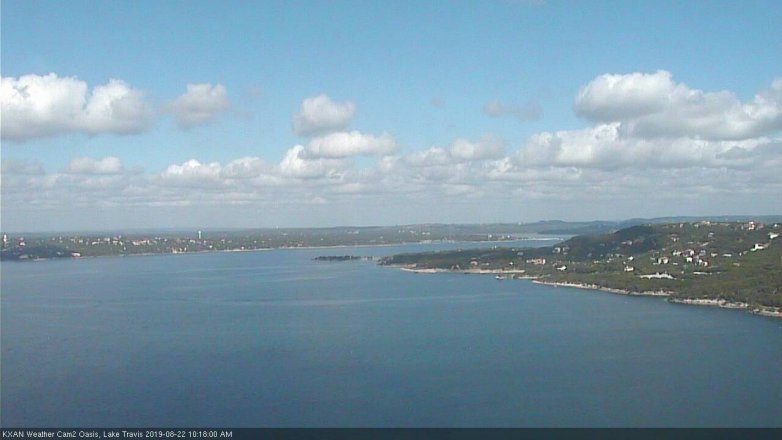 Lake Travis webcam, August 22, 2019 9:20 AM CT